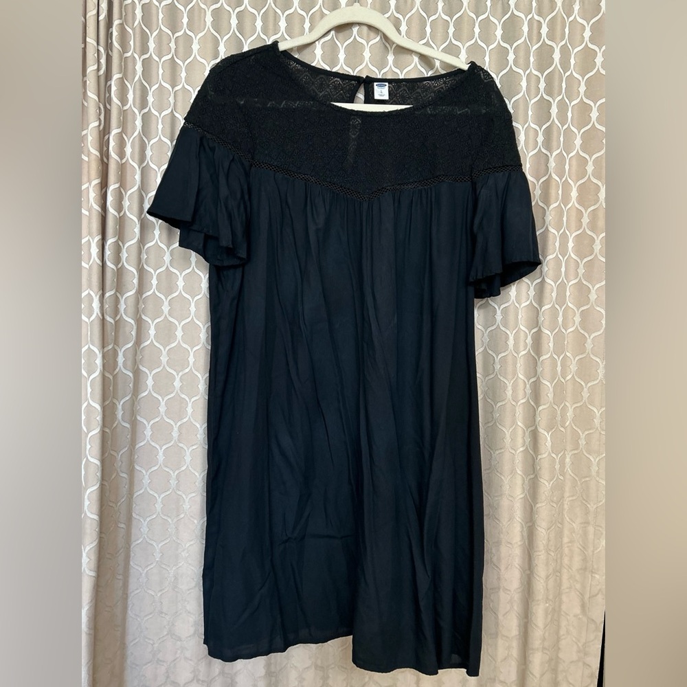 Old Navy Black Dress with Lace Detail